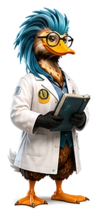 Scientist pointing